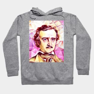 Edgar Allan Poe Pink Portrait | Edgar Allan Poe Artwork 13 Hoodie